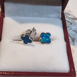 Dainty Inlay Turquoise Earrings